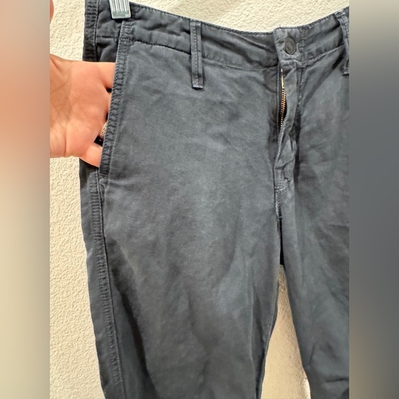 MOTHER The No Zip Misfit Faded Black Wash Girl, Boy Etc. Linen Blend Pants 25 - Picture 5 of 16